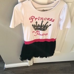 Girls dress with lined tulle skirt